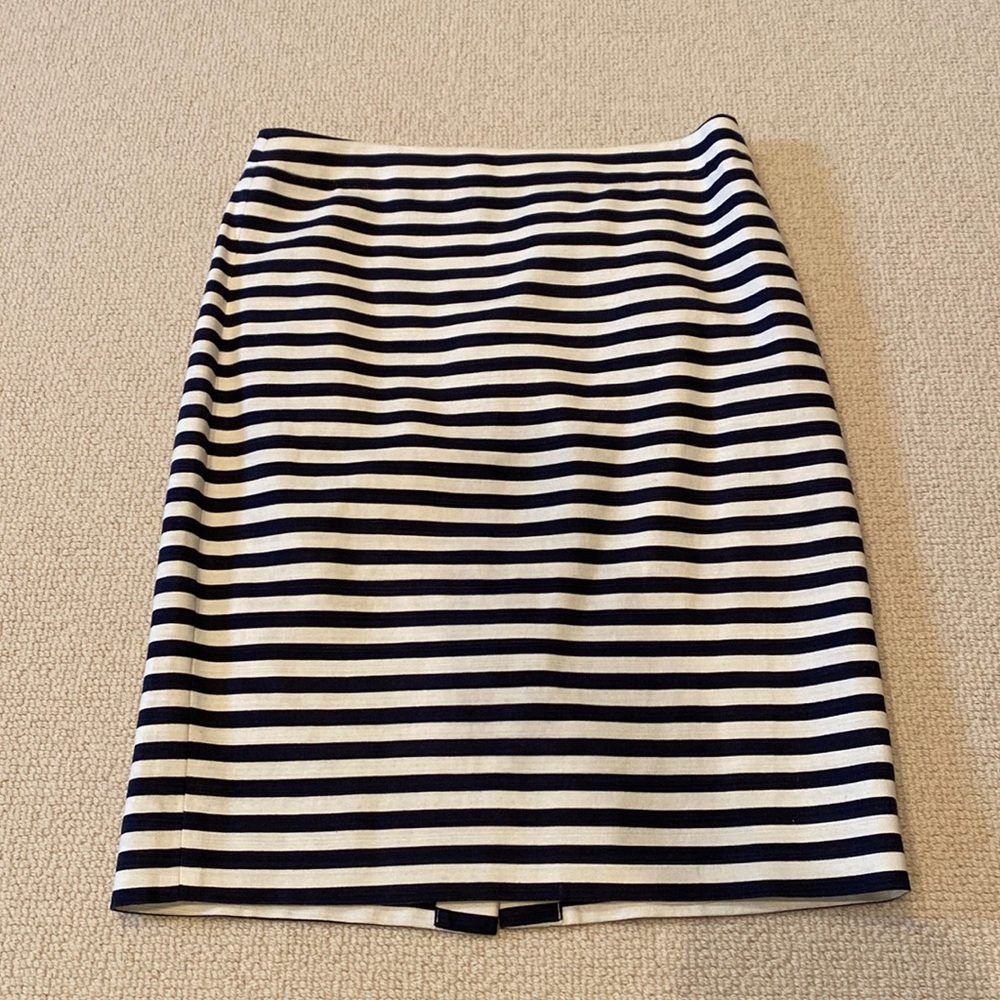 J. Crew striped pencil skirt